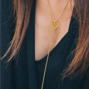 India Hicks 18k Yellow Gold Plated Winning Streak Lariat Necklace
